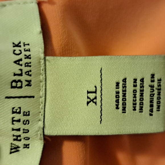 White House Black Market Reversible Floral/Orange Sleeveless Top XL Worn twice. - Picture 13 of 13